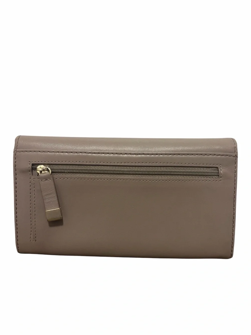Radley London Scottie Taupe Gray Long Snap Fold Over Wallet - NWOT
